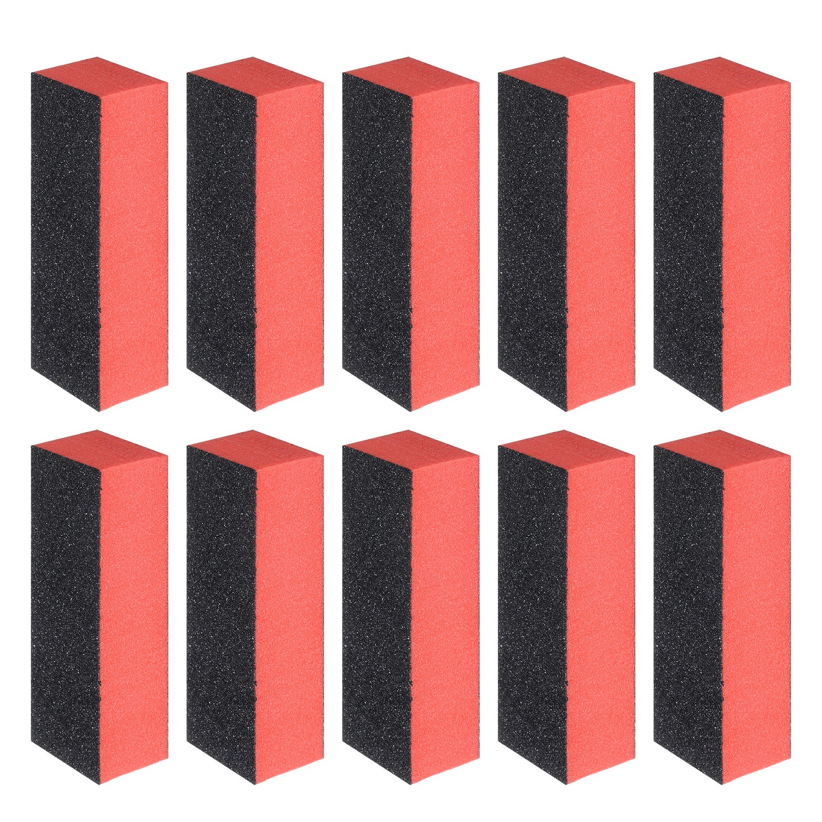 10pcs Nail Buffer Block 60/80/80 3-Sided Grit Nail File for Nail Buffing, Orange