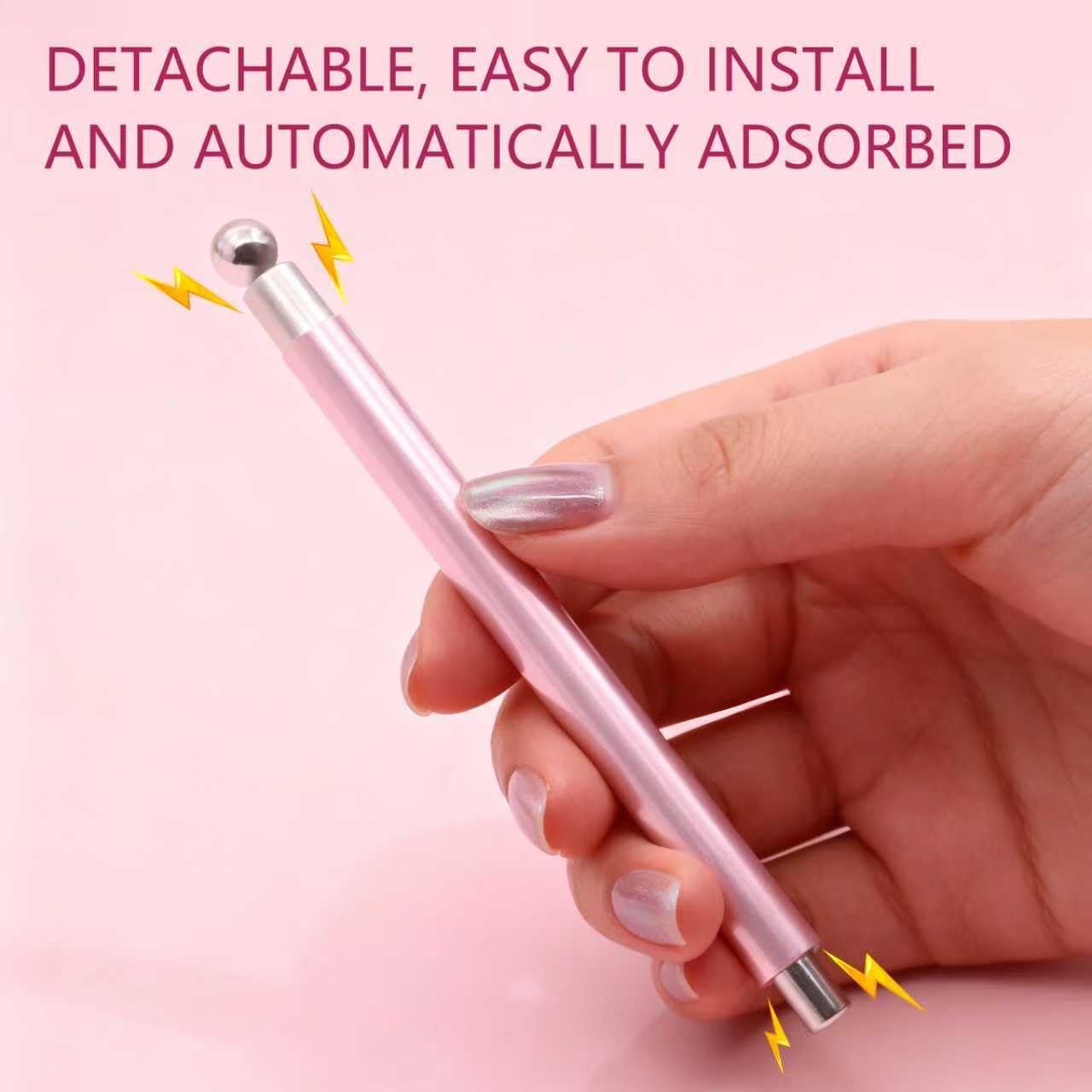 NIQZOPA 3-in-1 Cat Eye Magnet Nail Art Tool, Magnet for Cat Eye Gel Polish