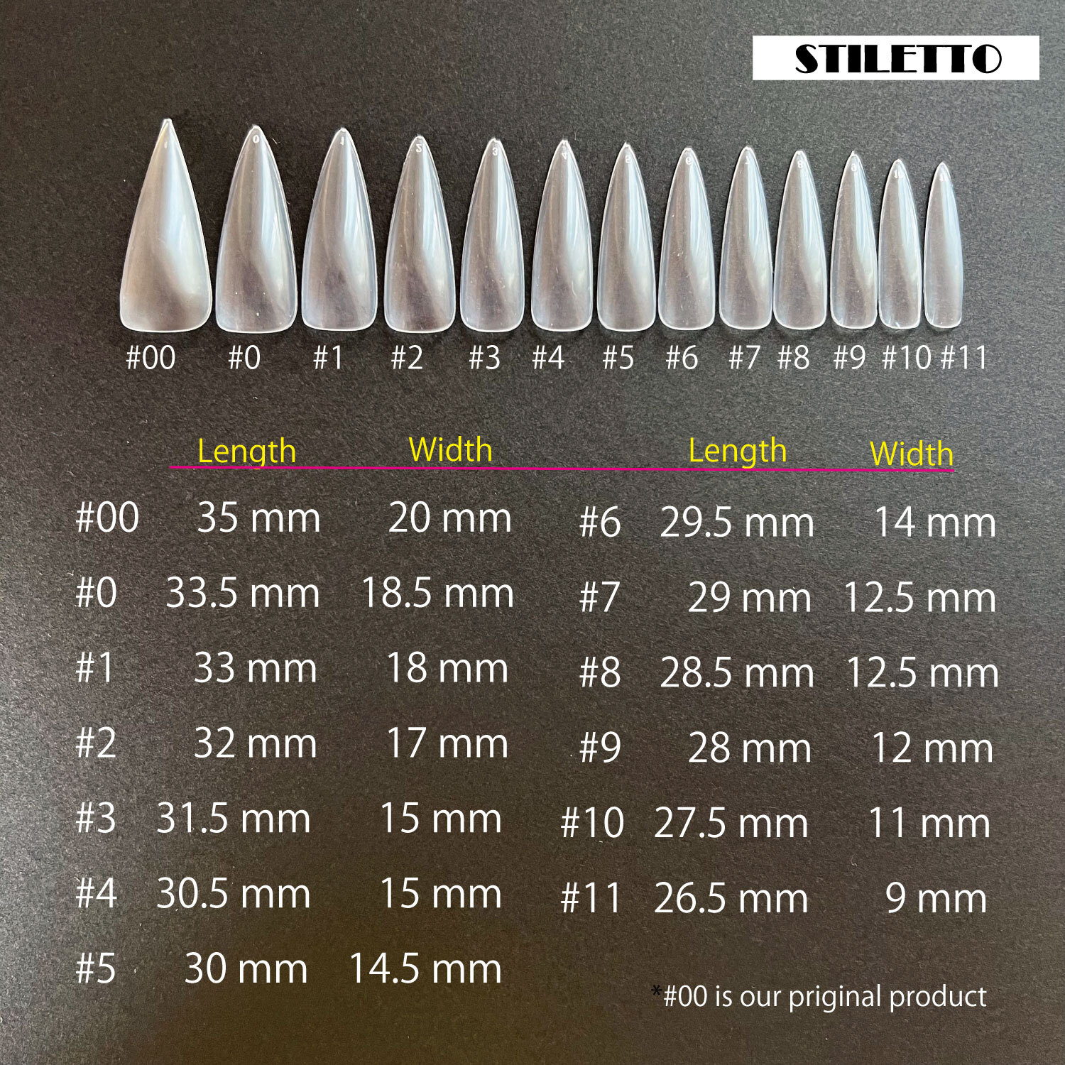 【 2 Type of Shape * 5 packs / MEDIUM 】 Mixed Full Size Set of Clear Nail Tips