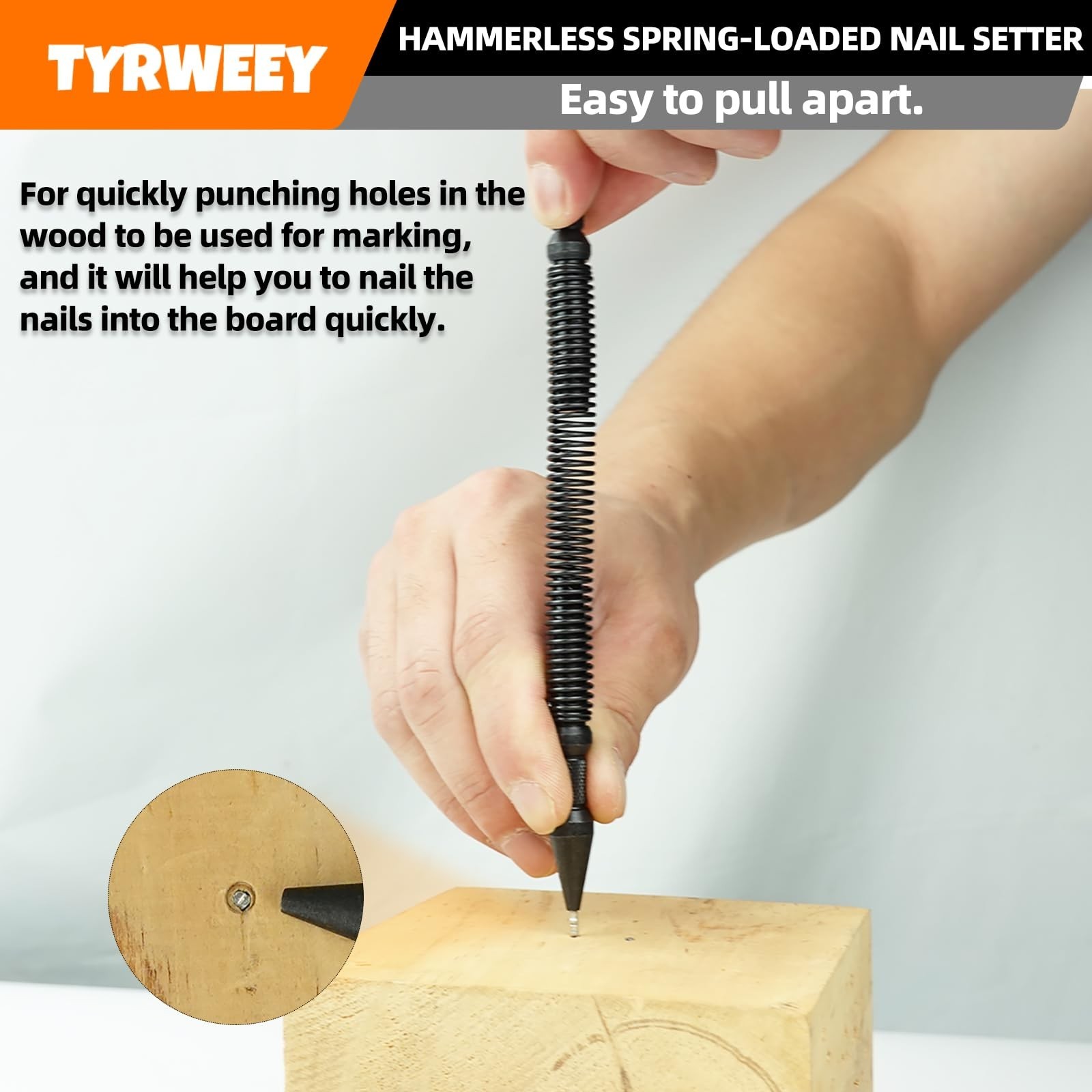 5-Piece Nail Setter Dual Head Nail Set & Dual Head Center Punch & Hinge Pin R…