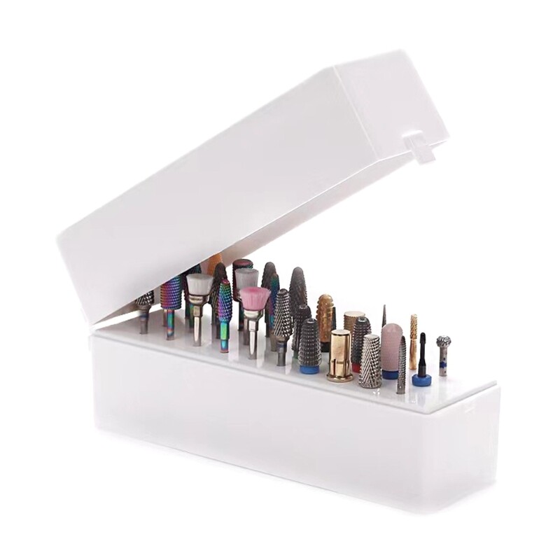 30/48 Holes Art Drill Bits Holder Manicure Milling Cutters Display Contain