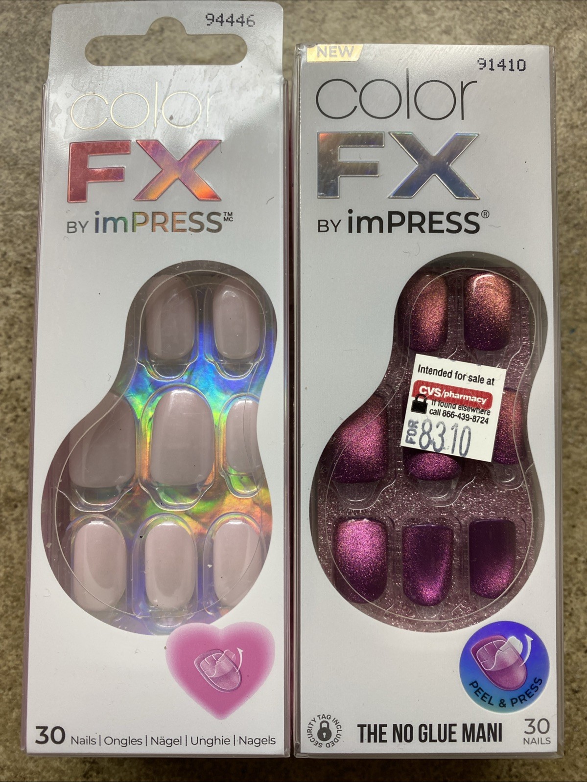 13 BOXES Kiss IMPRESS NAILS No Glue Mani Color FX Assorted Types
