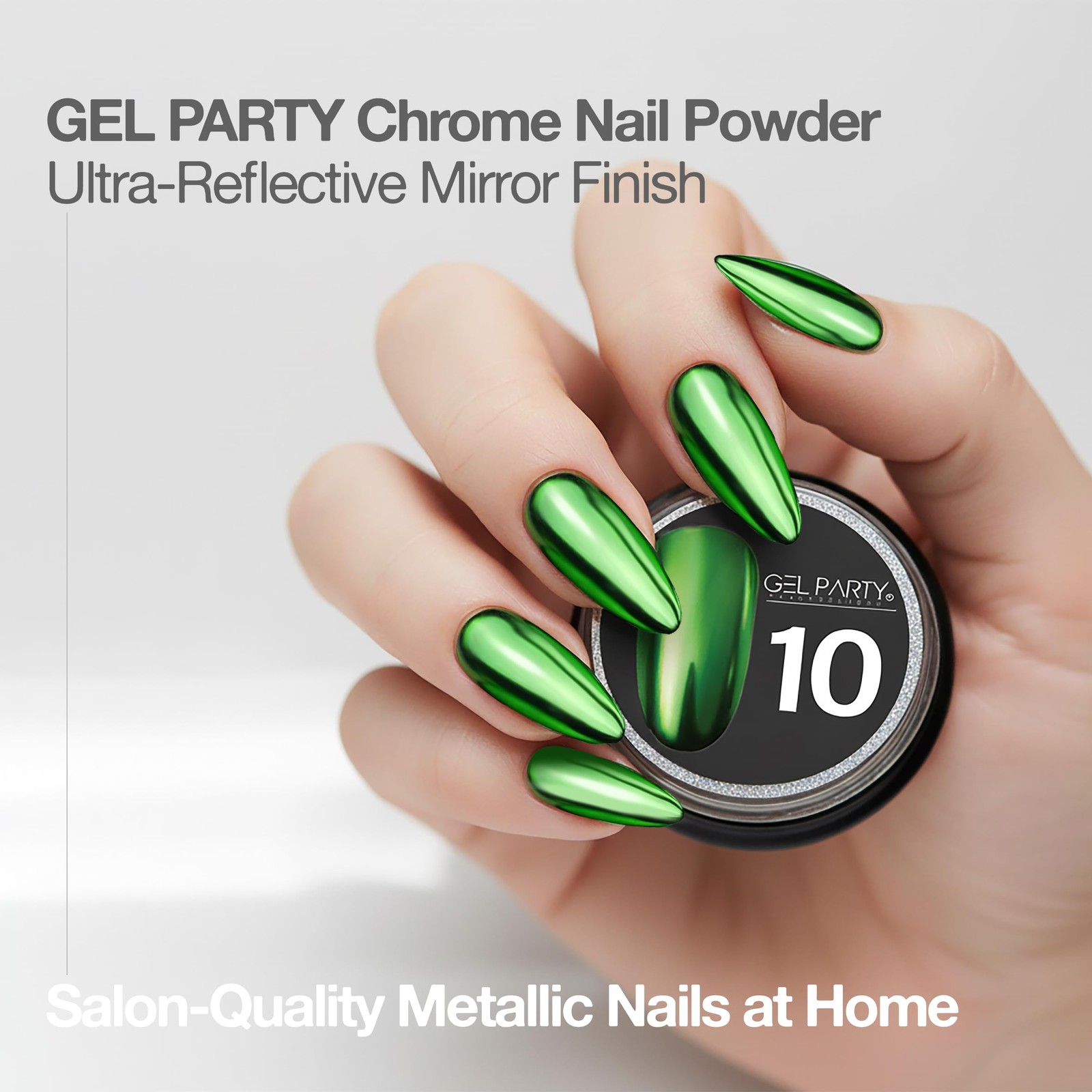 GELPARTY 16 Colors Chrome Nail Powder Set, Premium Mirror & Holographic Effec…
