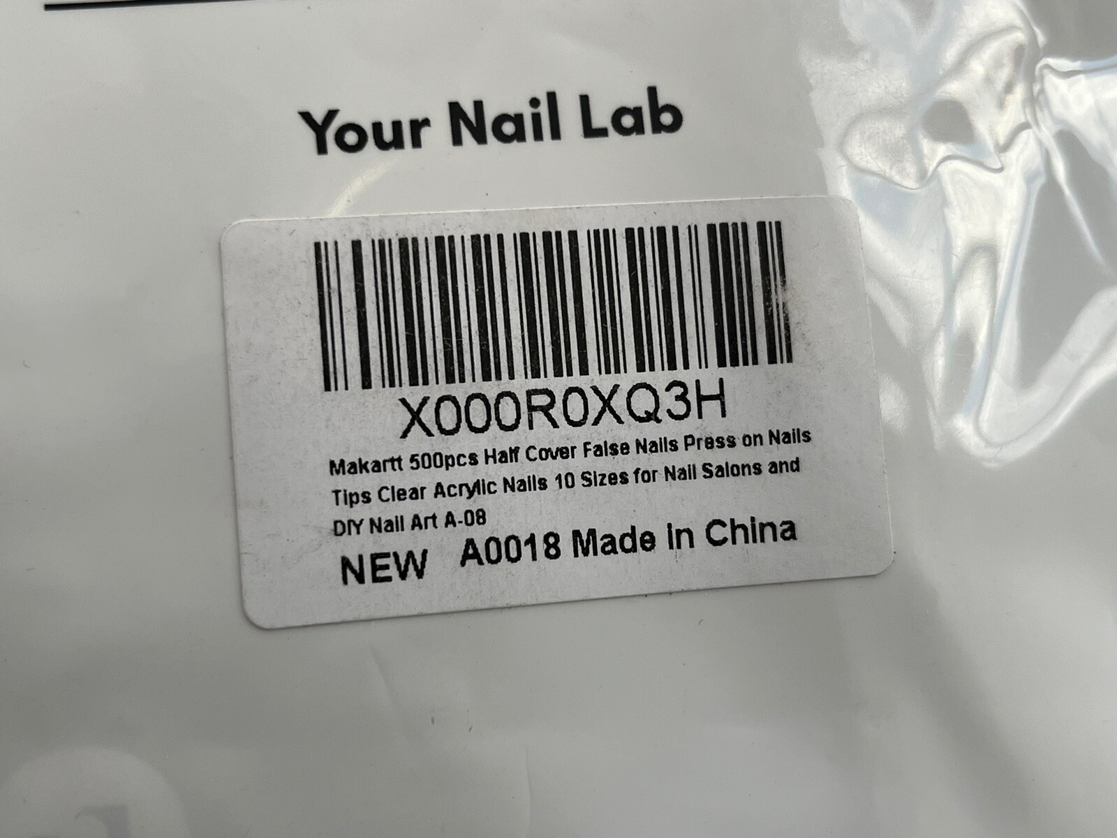 Makartt- False Nails Tips Clear Acrylic Nails 10 Sizes Press On Nails (3 Packs