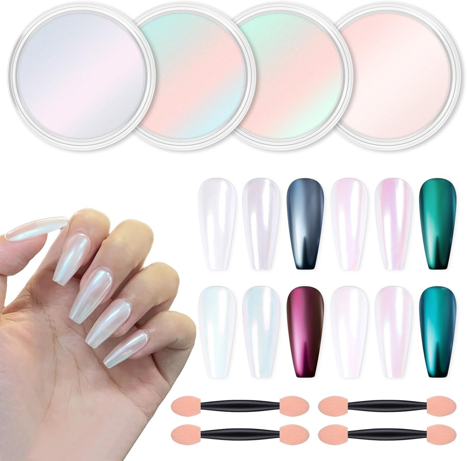 versatile Chrome Nail Powder Kit – Mirror Effect for Gel and Nail Art Creation