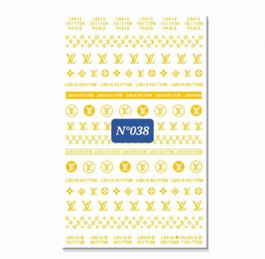NWT NAIL ART DESIGN SELF-SEAL STICKERS N°38 SOLID GOLD!
