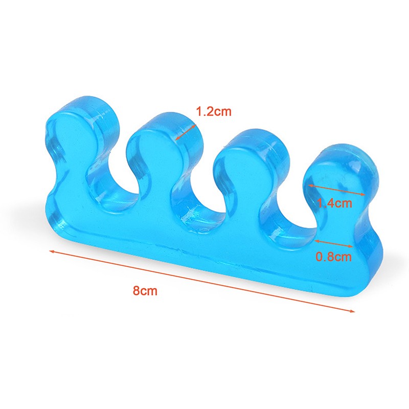 2Pcs Soft Silicone Toe Separator Flexible Finger Spacer Manicure Pedicure Y .t2