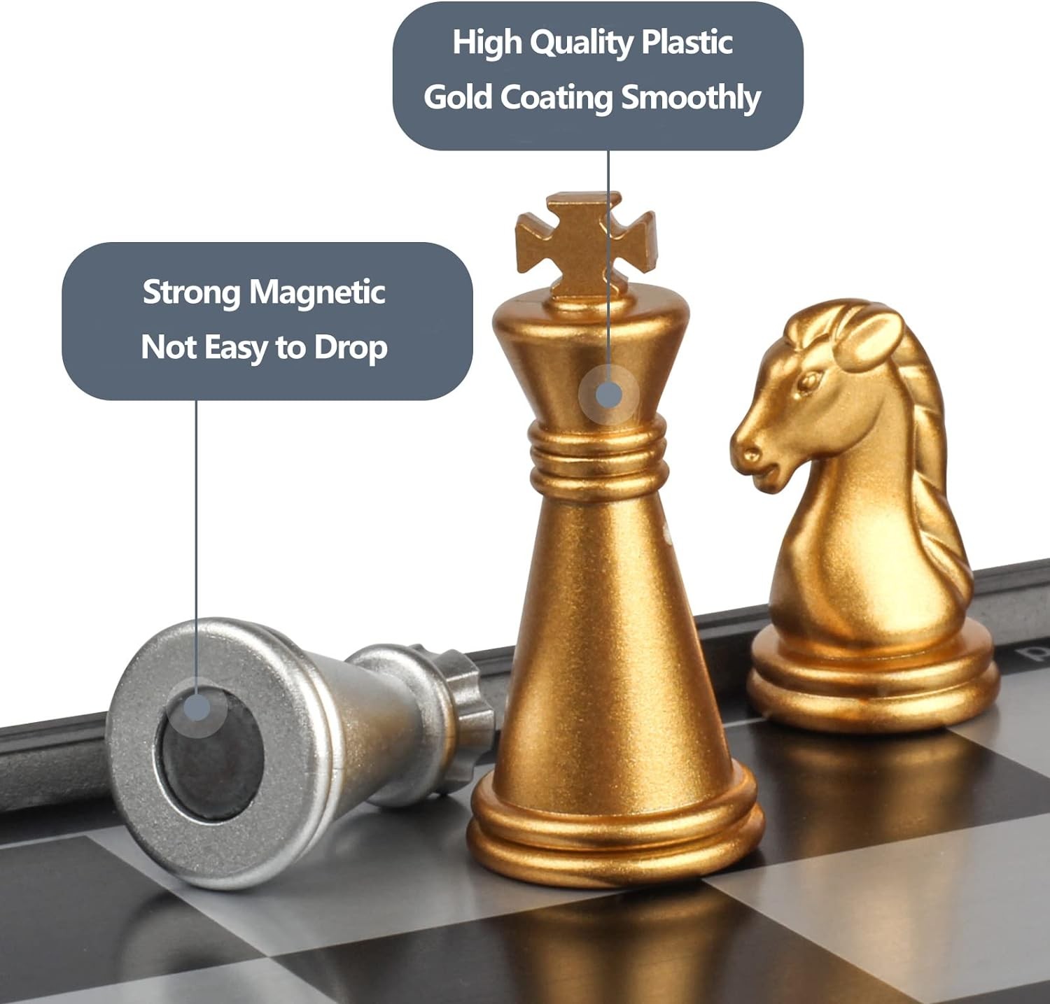 Magnetic Travel Chess Set – 5.11″ Folding Board, Portable Mini Game (X-Small)