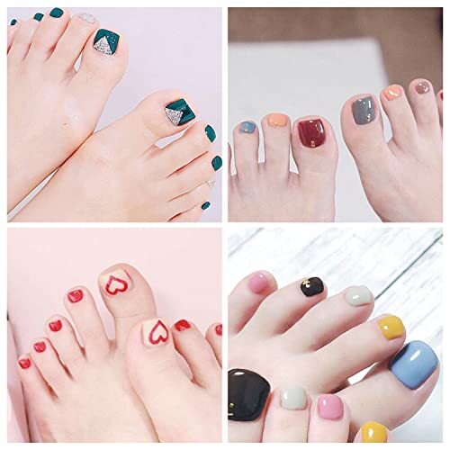 660 Pieces 30 Sheets Toe Nail Polish Strips Nail Stickers Full Nail Wraps Kit1