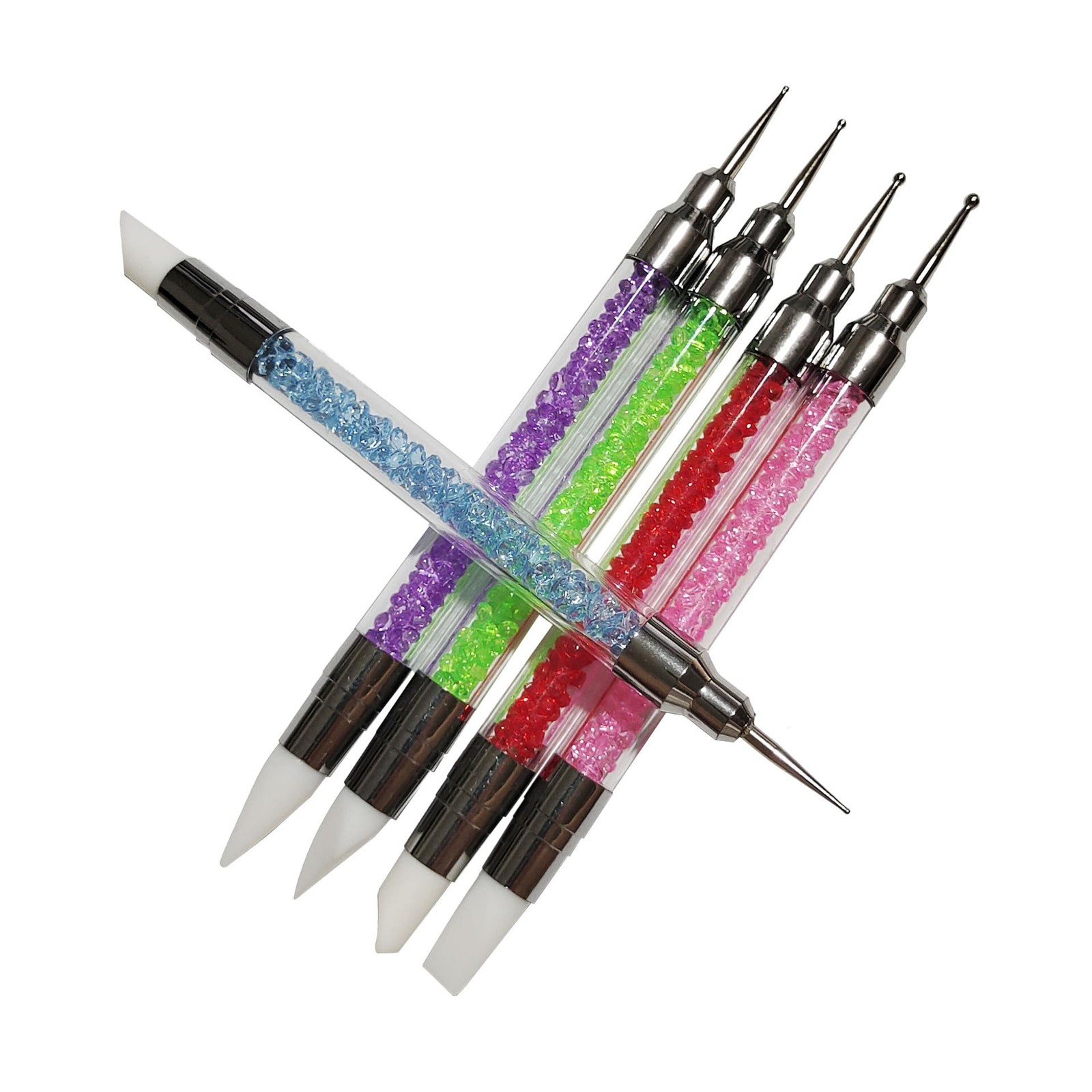 Bolígrafos de silicona de doble punta decoración de uñas, herramientas puntos