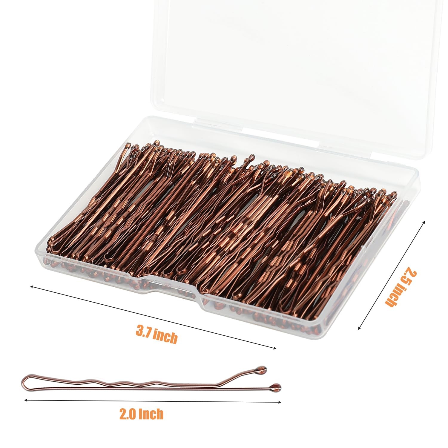 100Pcs Bobby Pins Brown Hair Kit for Women 1 Count (Pack of 100),