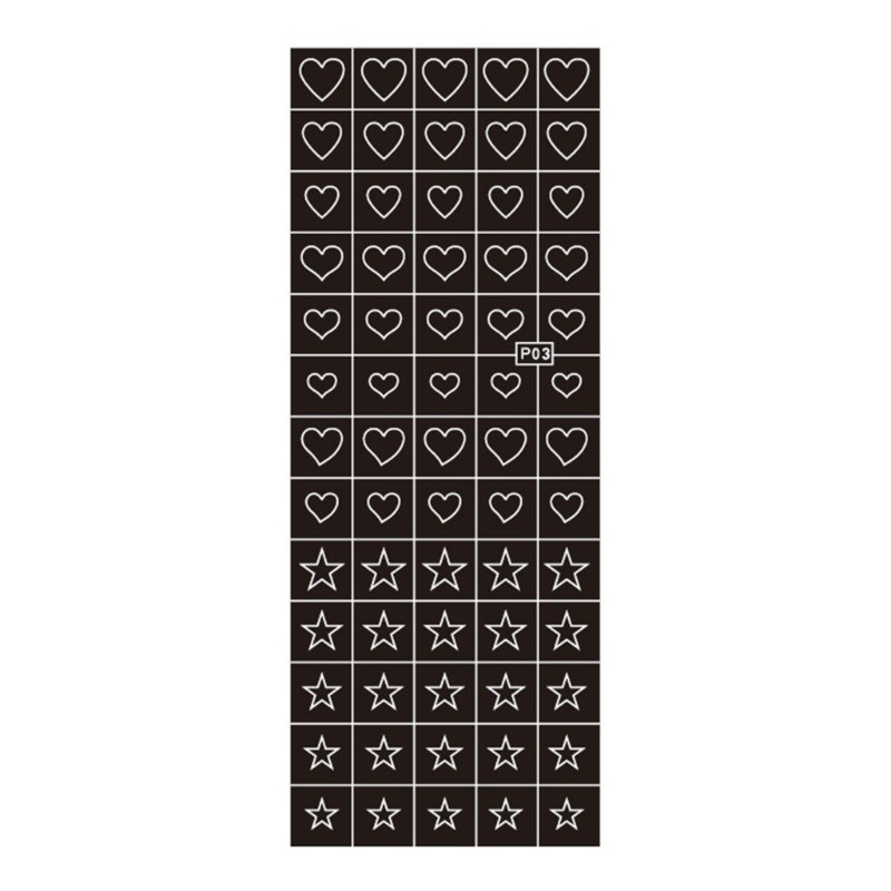 6pcs French Design Hollow Printing Template Stencil Nail Guide Supplies for DIY