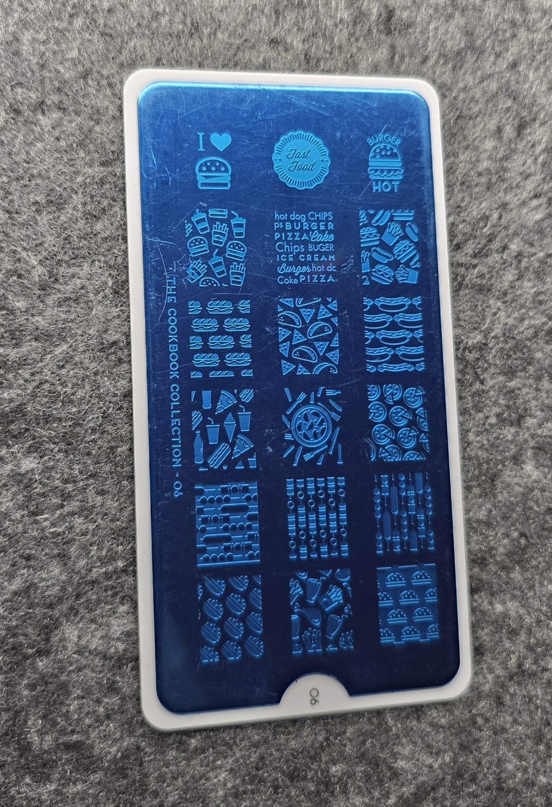 MoYou-London Cookbook Collection 06 Nail Stamping Plate Fast Food Hamburger