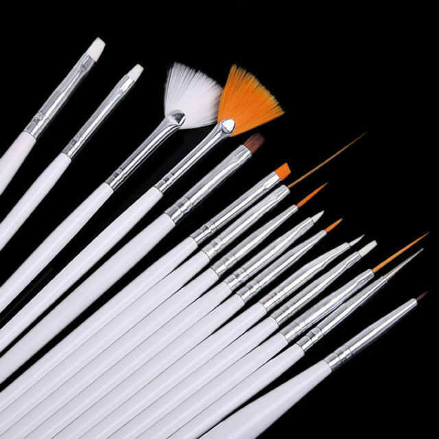 20PCS Nail Art Design Dotting Painting Drawing Polish Brush Pen Tools US STOCK