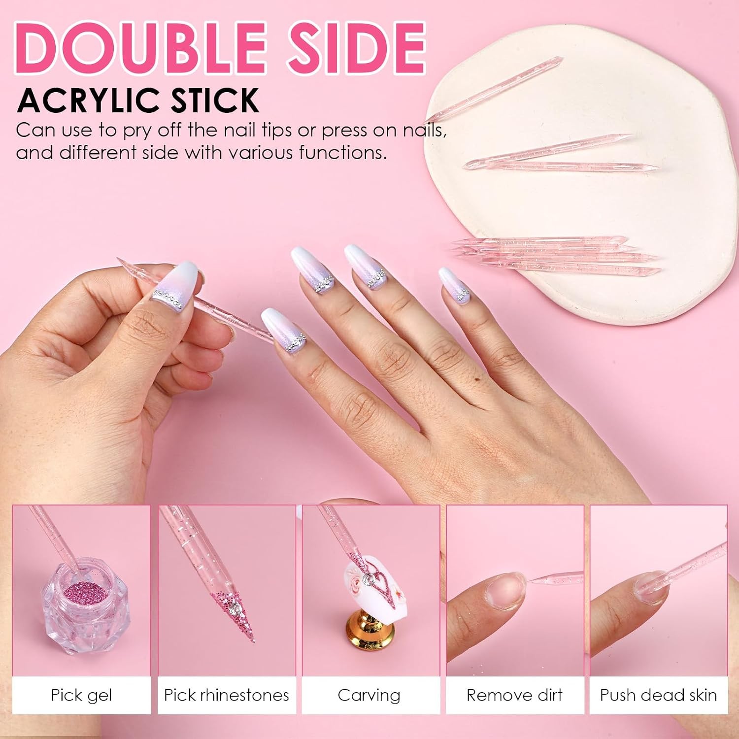 Press On Nail Prep Tool Kit For DIY Beginners And Nail Salon Business