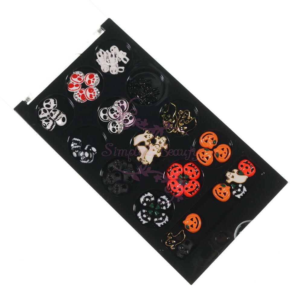 Pumpkin Skull Halloween Series Design Nail Art Alloy Charms Manicure Decor