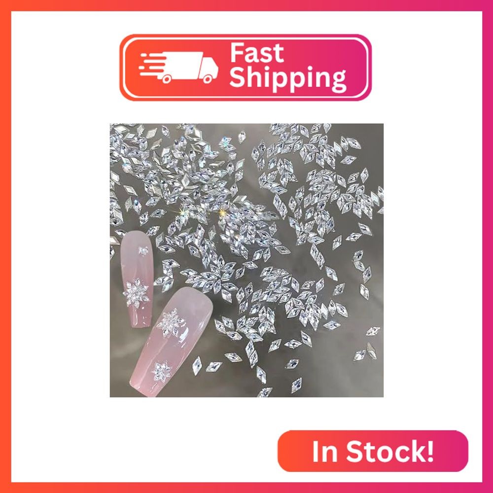 100pcs 3mm Mini Rhombic Zircon Rhinestones for 3D Nail Art – Shiny Flatback Rhin