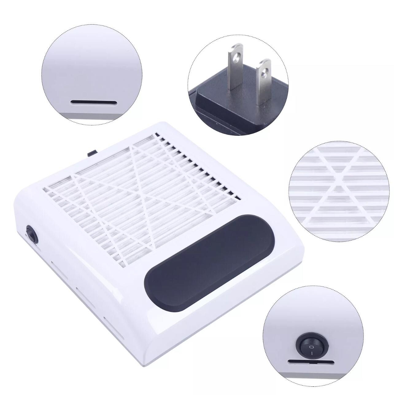 80W Nail Dust Vacuum Cleaner Nail💅🏼 Dust Collector For Manicure Extractor Fan