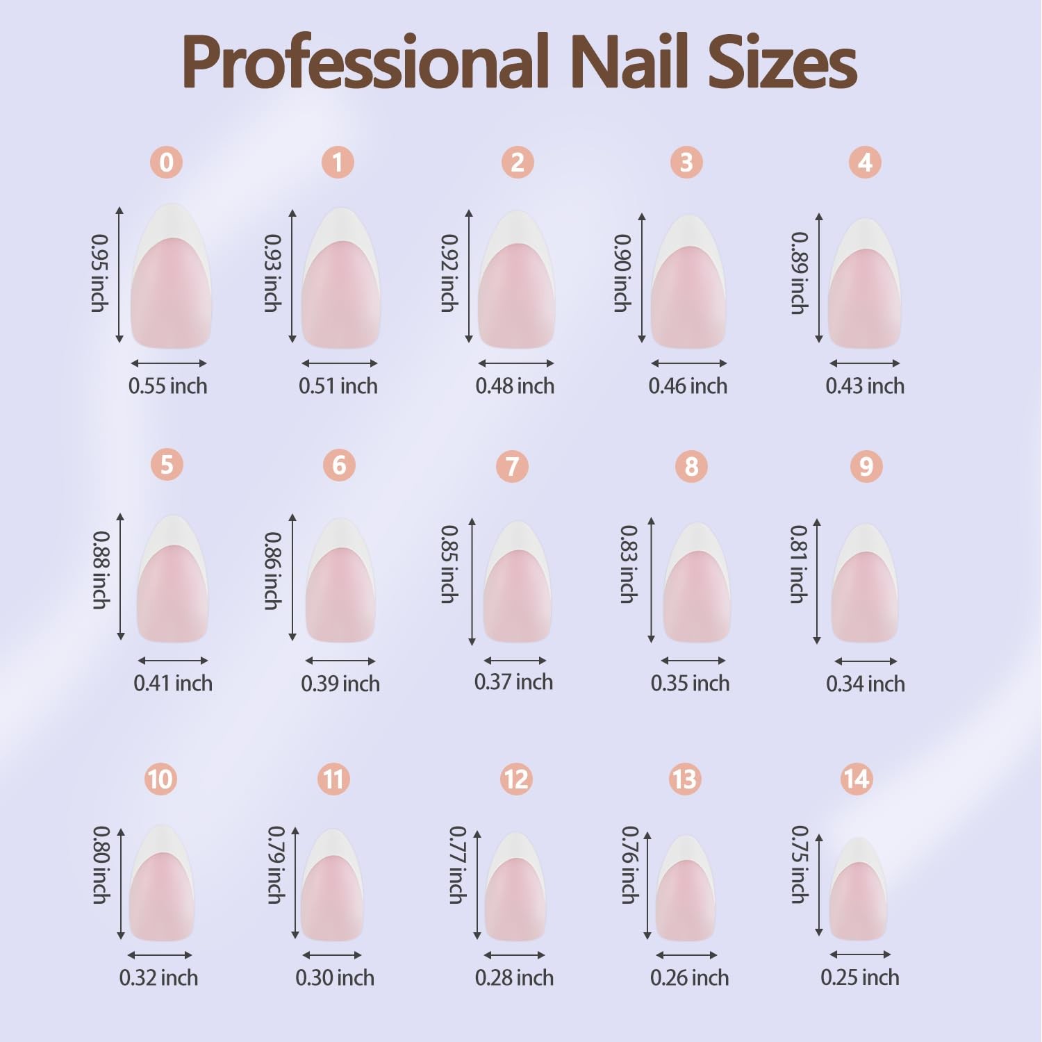 Misssix French Gel Nail Tips 150Pcs French Tip Press on Nails Medium Almond