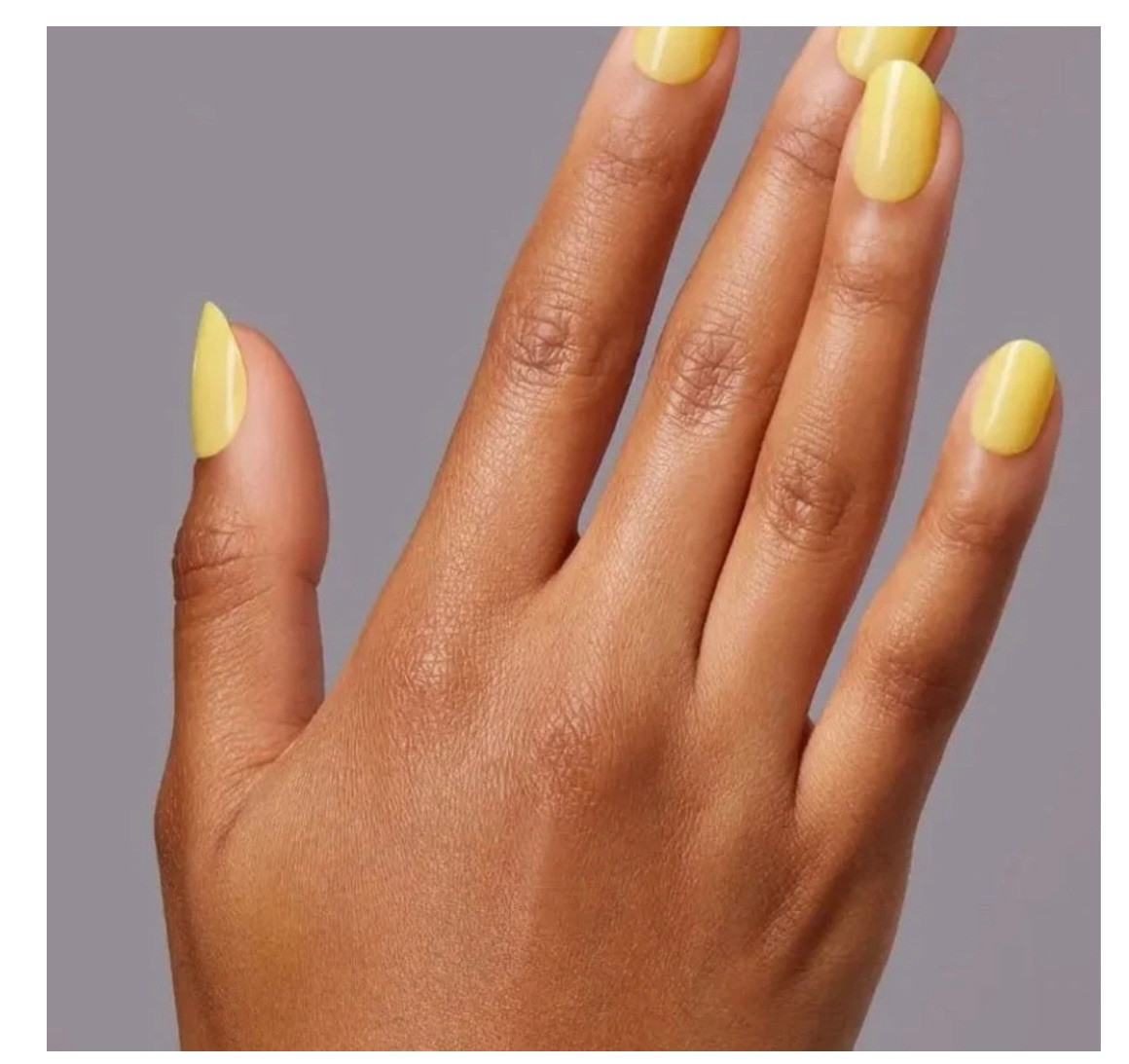 NEW KISS imPRESS Color Yellow Oval Press-On Nails Eggstra Special x 1