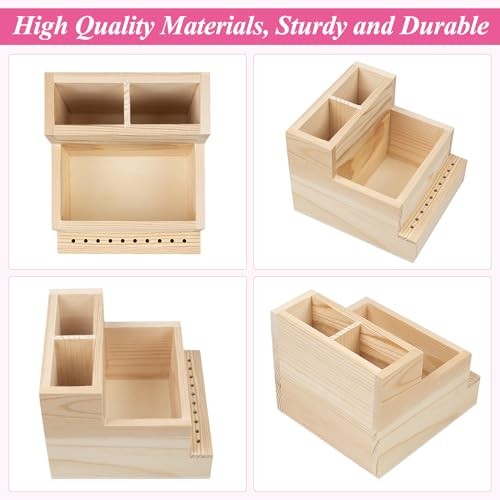 Nail Drill Bits Holder, Wooden 10 Holes Nail Drill Machine Holder Display