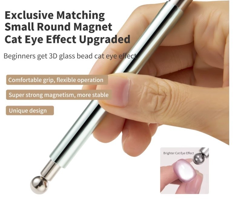 Cat Eye Nail Art Magnet Tool Cylindrical Stick for Uv Gel Effects
