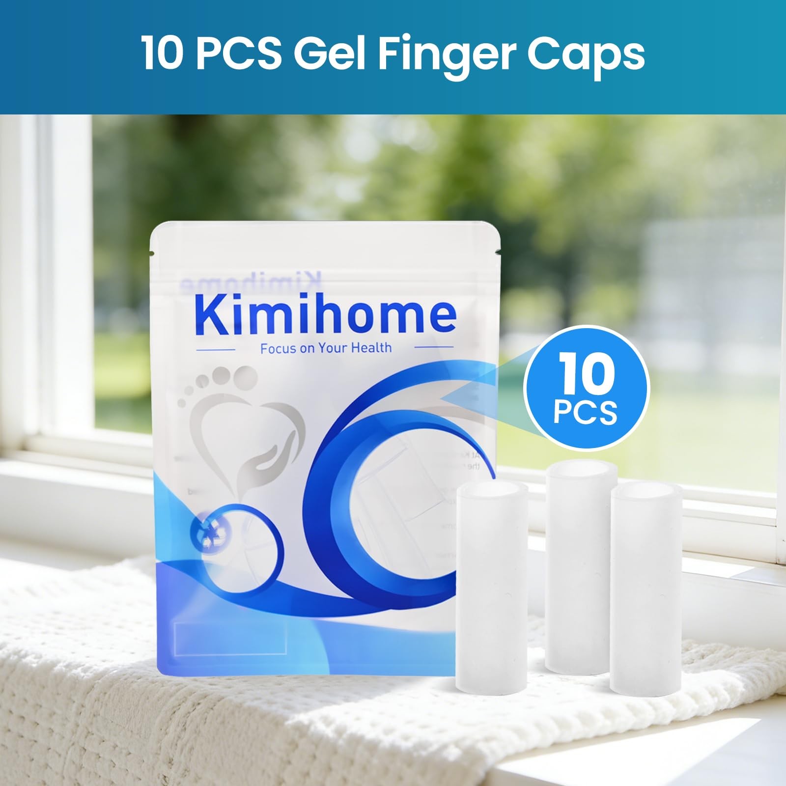 Kimihome 10 PCS Gel Finger Sleeve Protectors Silicone Finger Sleeves Cushion…