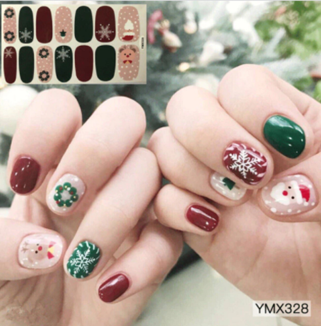 14 pcs/sheet Nail Art Self Adhesive Water Proof Nail Wraps