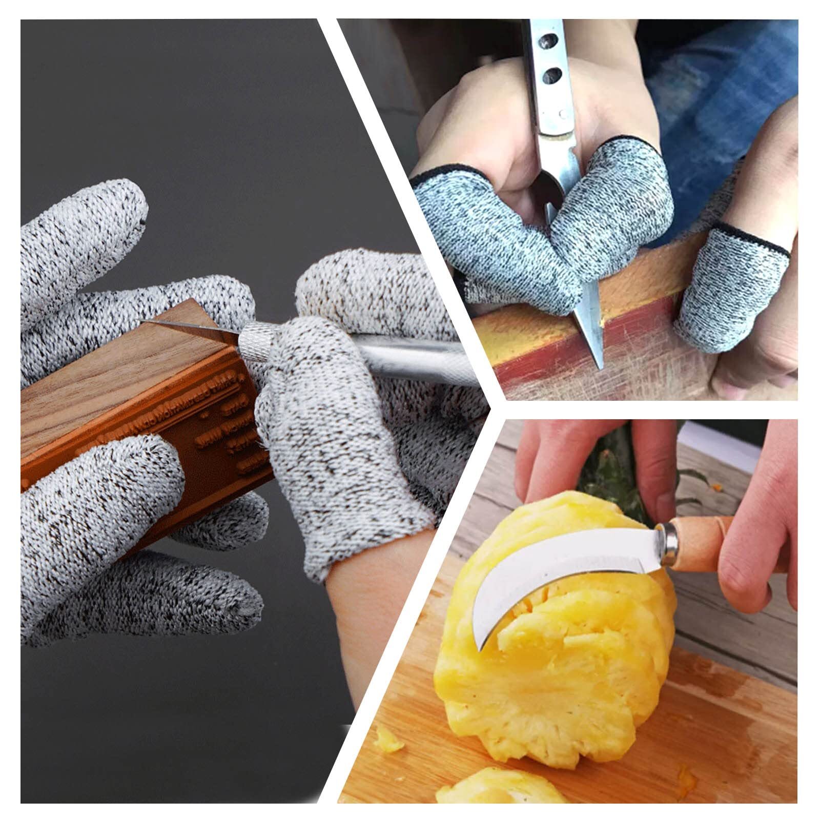 10 Pcs Cut Resistant Finger Cots Protectors Thumb Protectors for Garden Kitchen