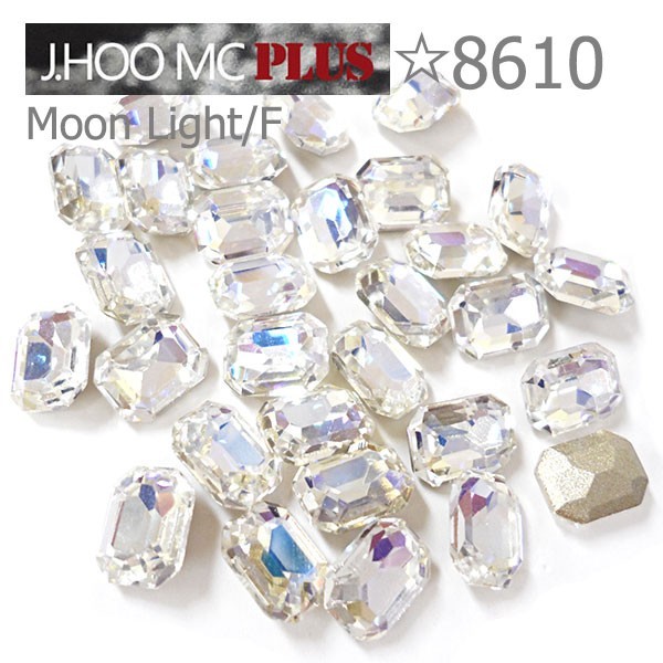 J.HOO Crystal 8610 Octagon V-Cut Fancy Rhinestones 10×8mm Nail Art (6pcs)