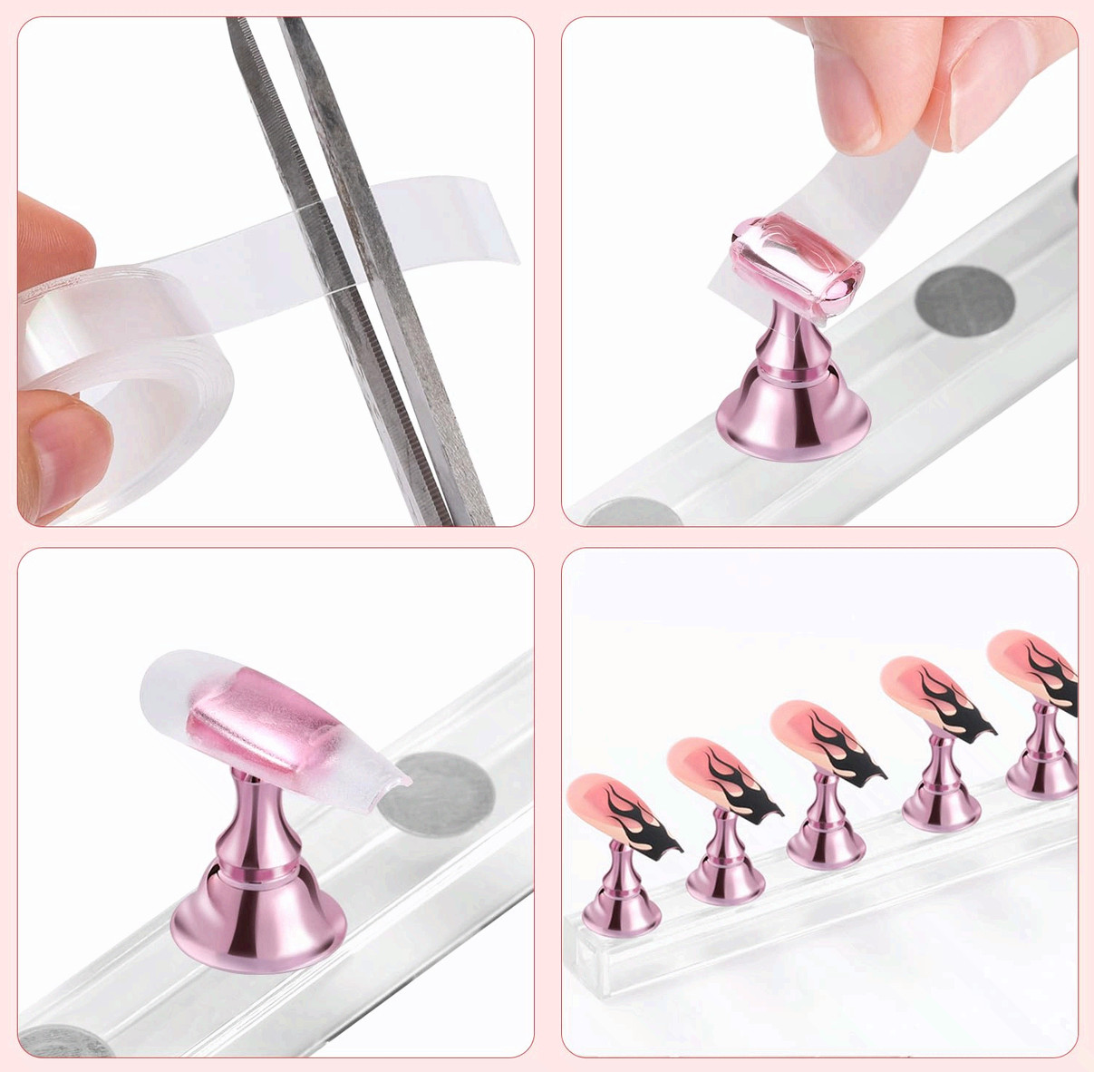 Nail Stand Acrylic Nail Art Display Stand Practice Nail Holder for Painting Nail