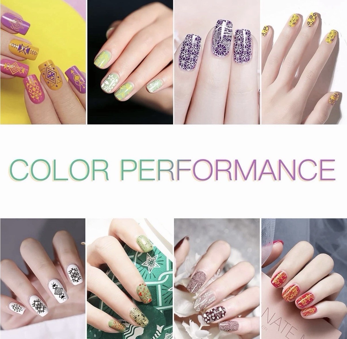 Stamping Nail Polish Gels, 12 Colors Stamping Gels 0.25 Fl Oz Soak off Printed G