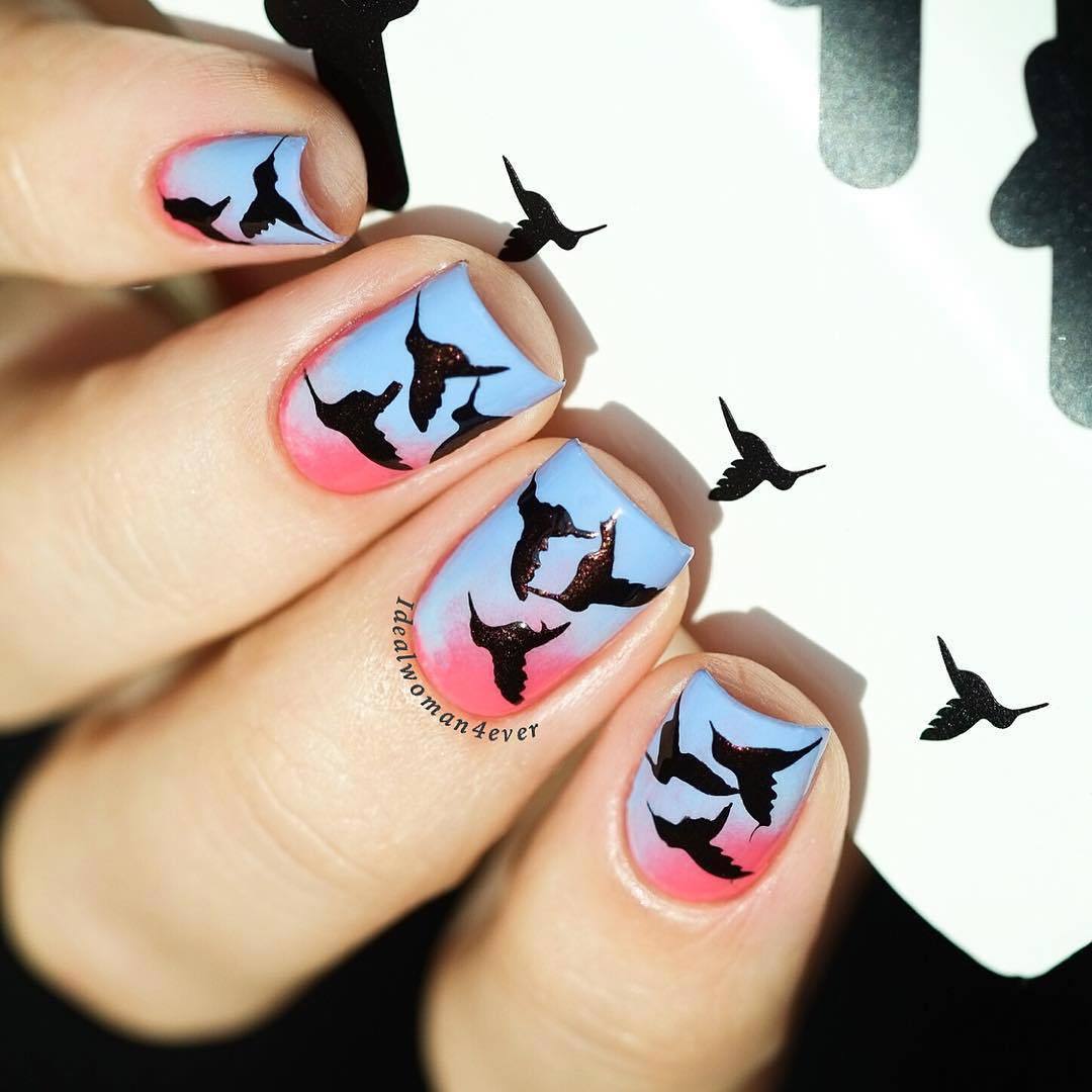 Colibri Stencils for Nails, Nail Stickers, Nail Art, Nail Vinyls