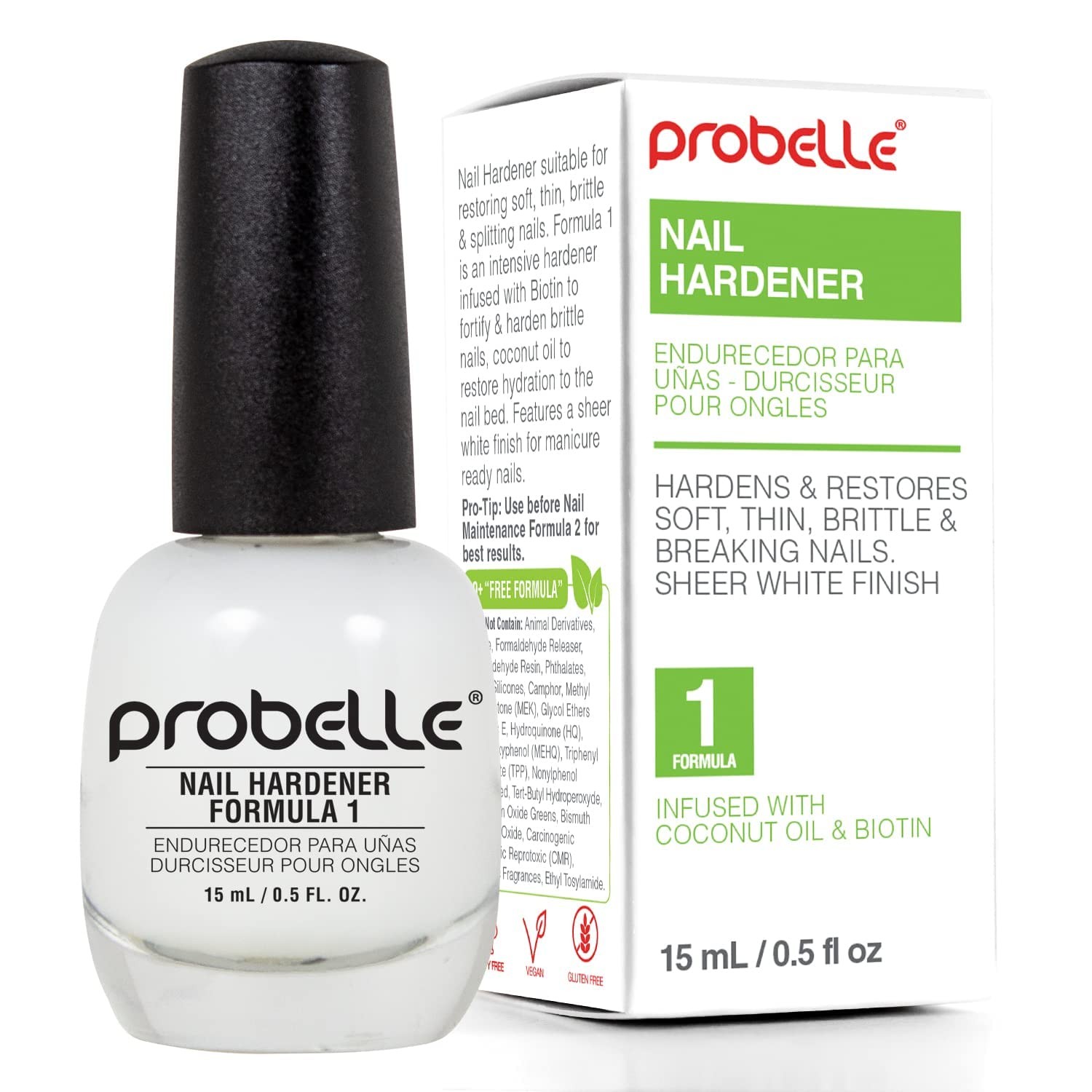 Probelle Nail Hardener Formula 1 – Repair 0.5 Fl Oz (Pack of 1), 1