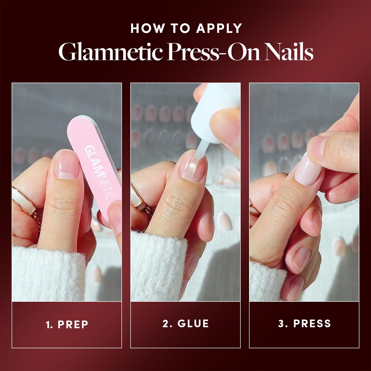 Press On Nails x Harry Potter™ – Dementor™ | Medium Almond Fake Nails with Sm…