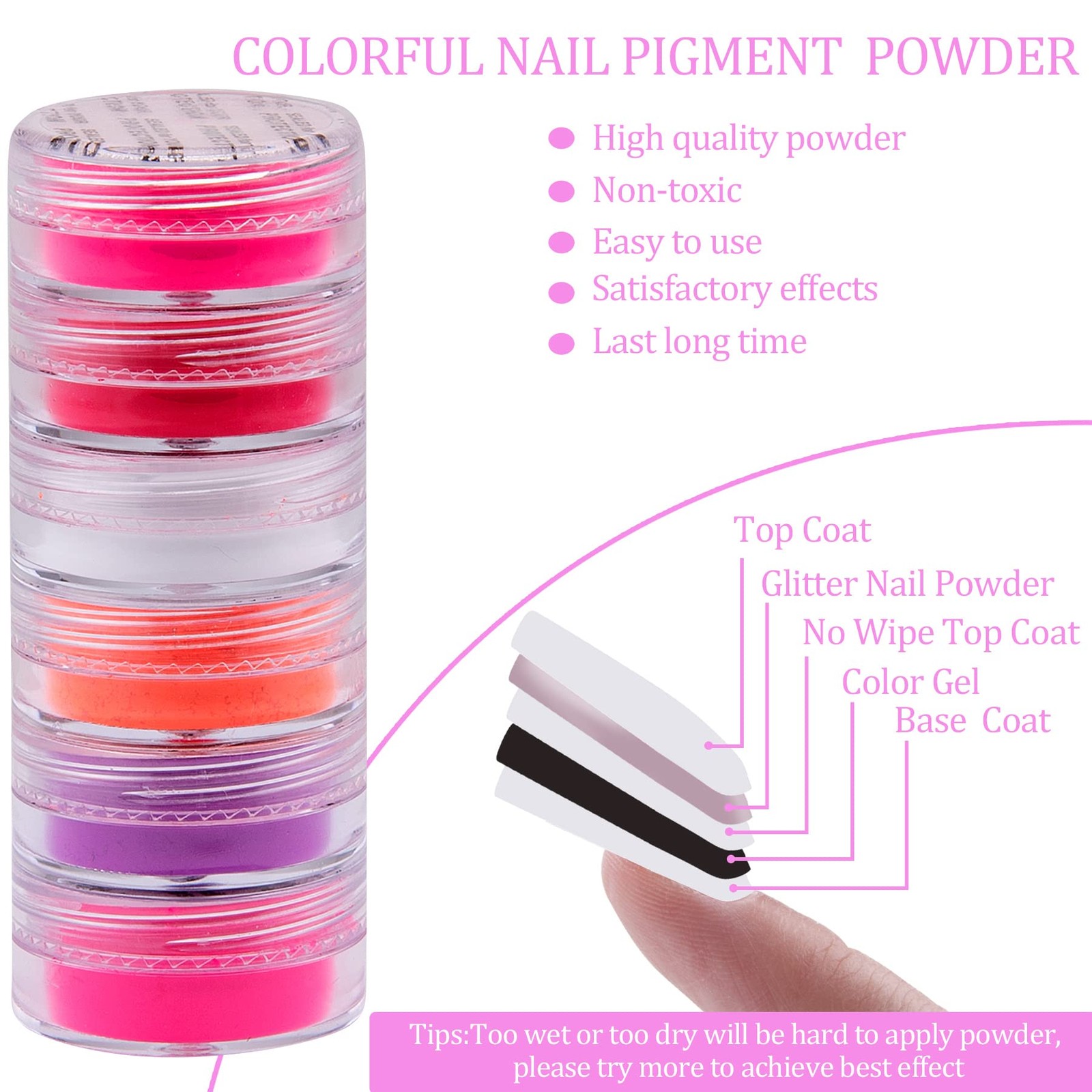 36 Colors Nail Pigment Powder Colorful Luminous Iridescent Glitter Pearlescen…