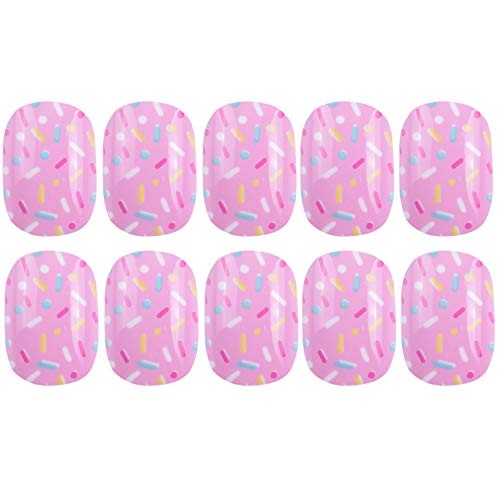 120 Pcs 5 Pack Children Acrylic Fake Nails Press on Multicolor Gradient Series