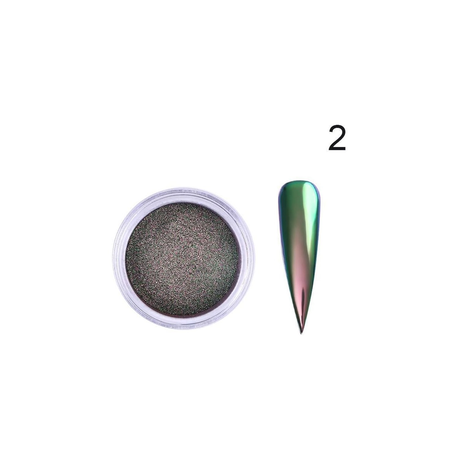 4pcs Metallic Nail Powder Set for Gel Nails with Holographic Glitter Effect