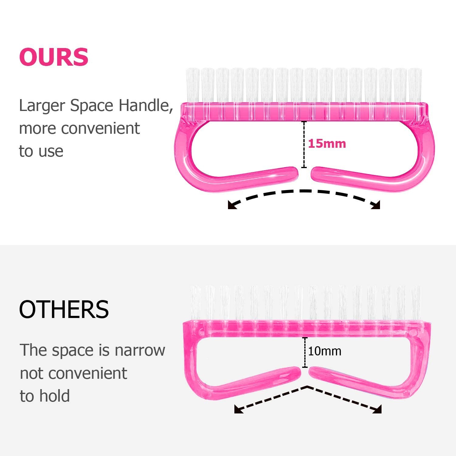 Handle Grip Nail Brush – 4 Pack, Color-17