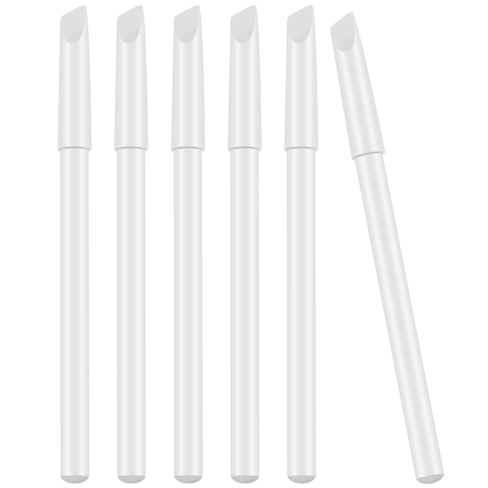 6 Pieces White Nail Pencils 2-In-1 Nail Whitening Pencils with Cuticle Pusher…
