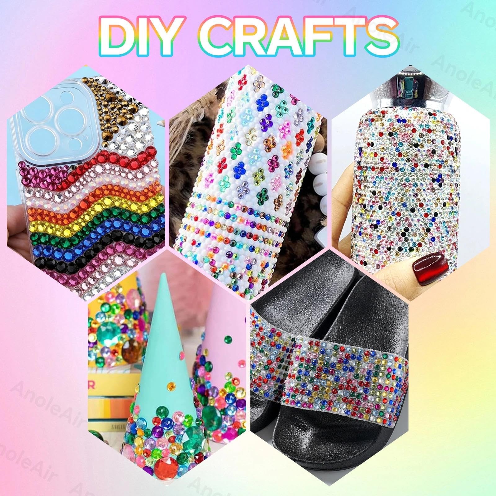 26000PCS Colorful Resin Flatback Rhinestones for Crafting, Resin Rhinestones …