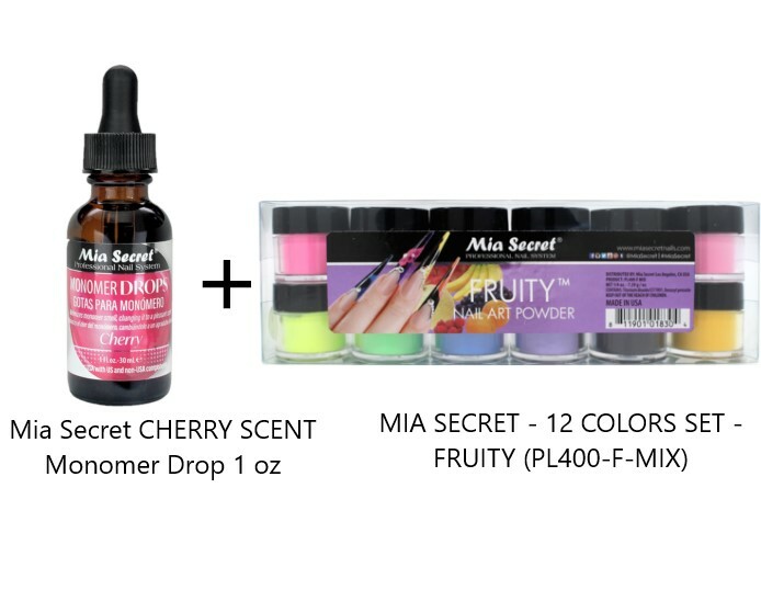 NEW!!! Mia Secret CHERRY SCENT Monomer Drop 1 oz + FRUITY