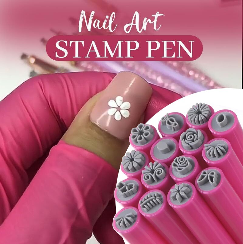6PCS DIY Nail Nail Art Stamp Pen Set Art Dotting Tools Set for Girls Women