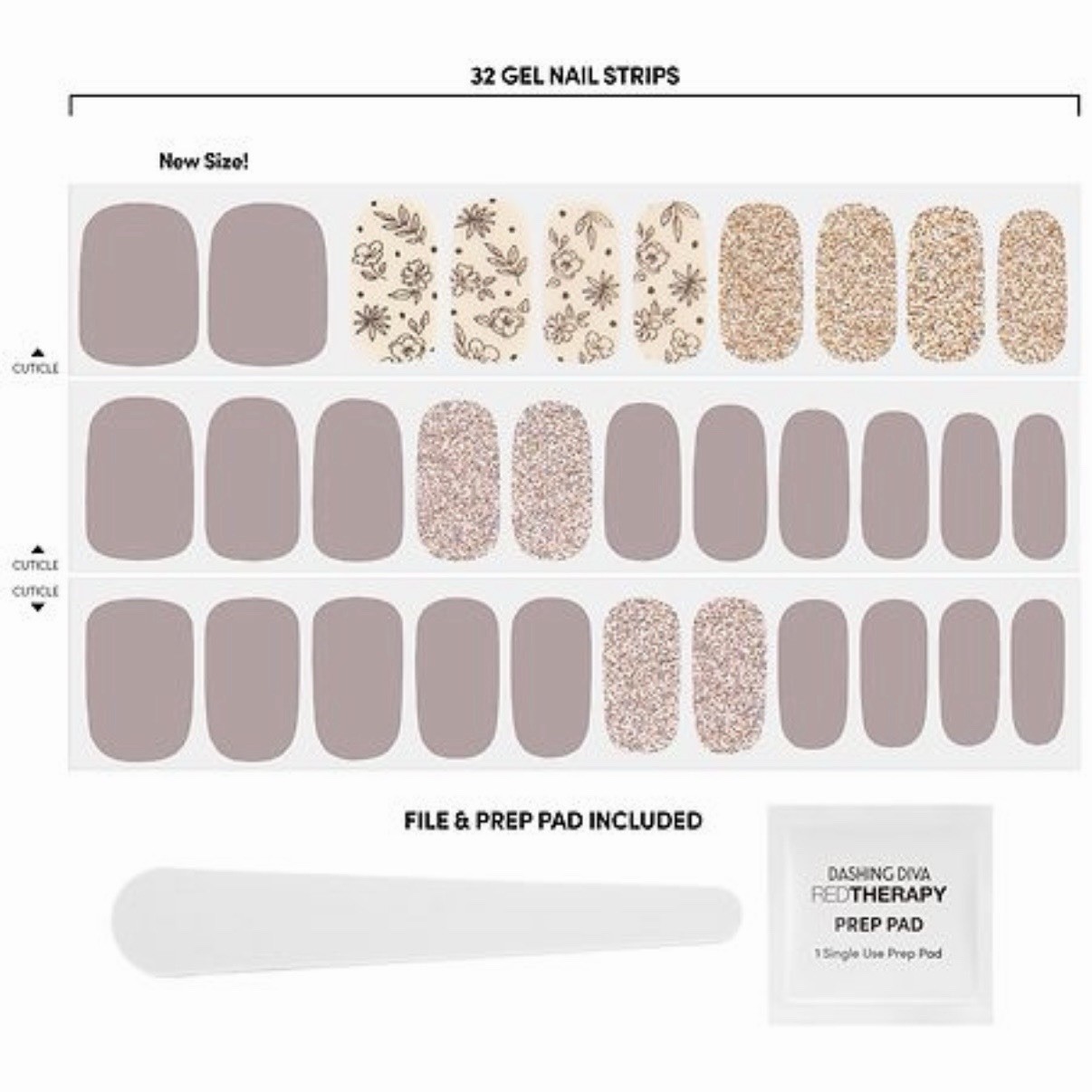 DASHING DIVA Gloss Ultra Shine Gel Nail Strips ~ LAVENDAR DREAMS ~ New in Box