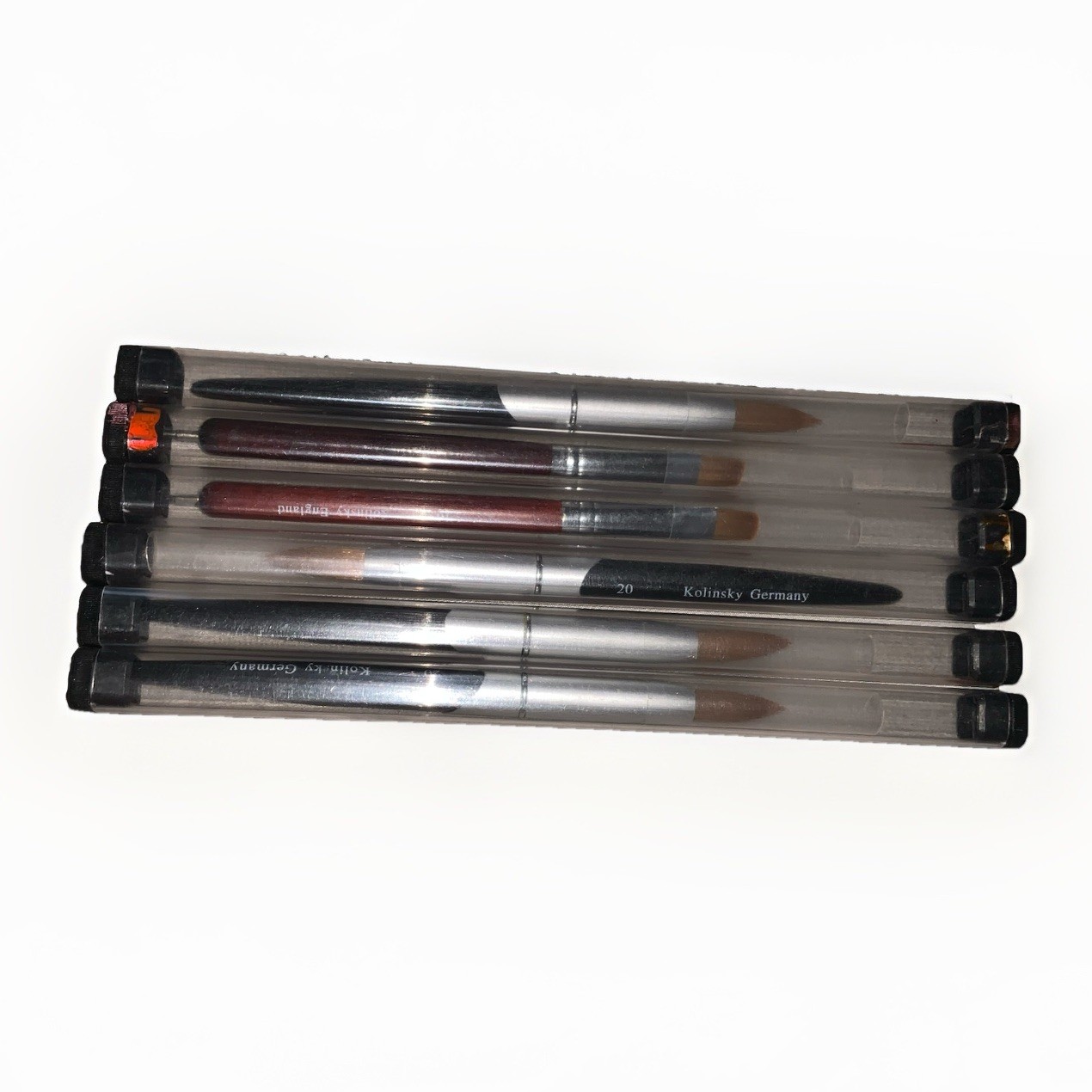New Kolinsky Acrylic Nail Brush Lot Sizes 16 18 20 Sable Nail Art Set