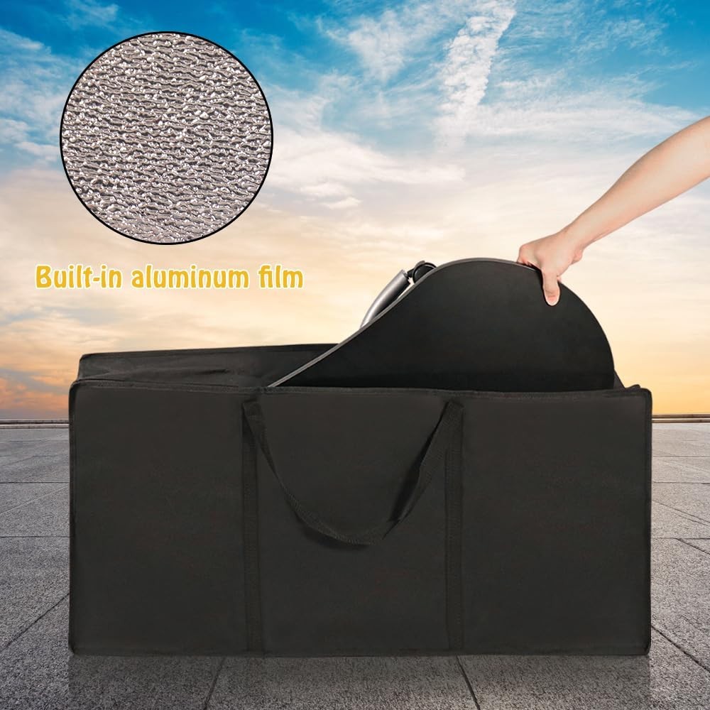 Portable Folding Manicure Table with Fan, Bag – Black
