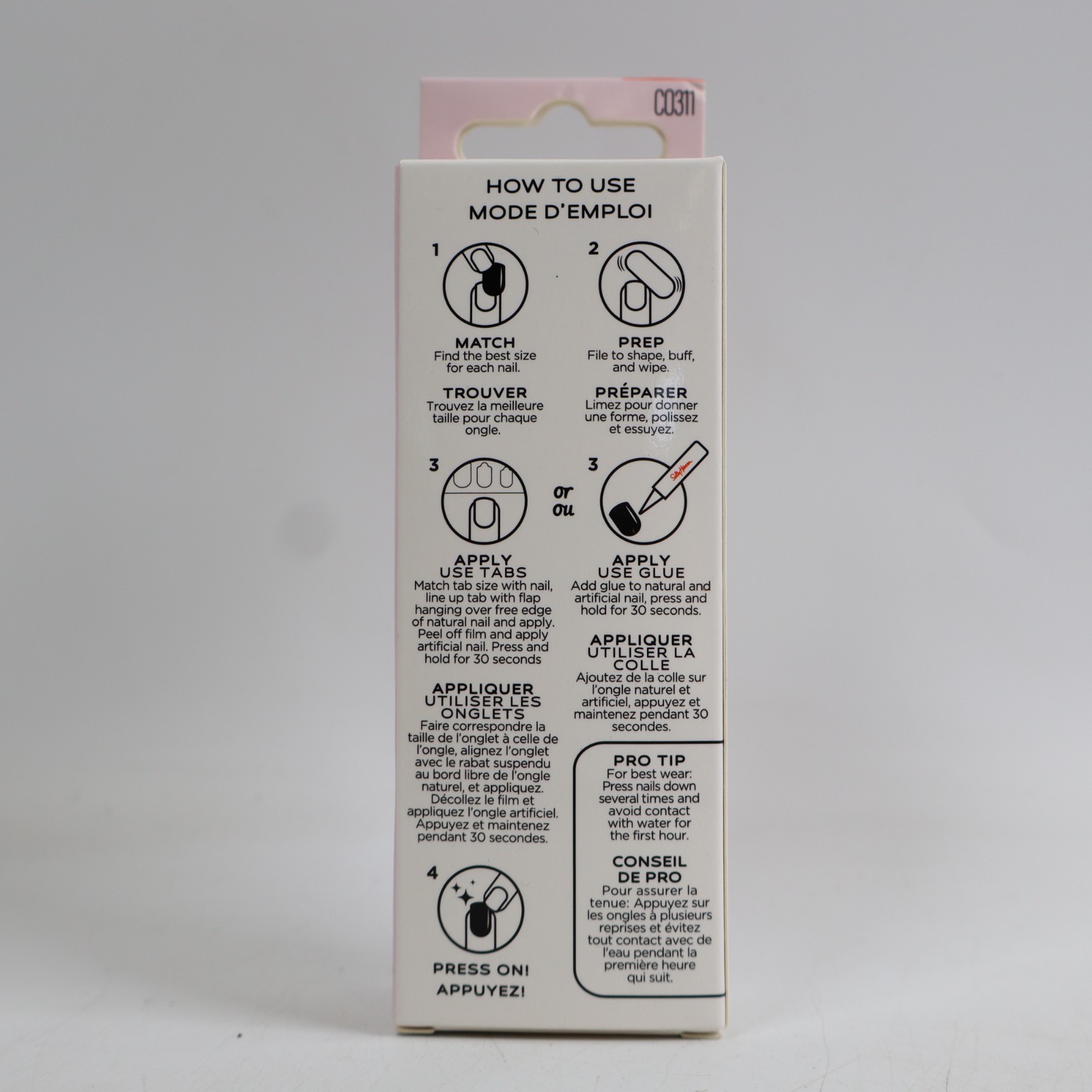 2 PACK Sally Hansen Salon Effects Perfect Press-On Nails, Soul Pink CO311