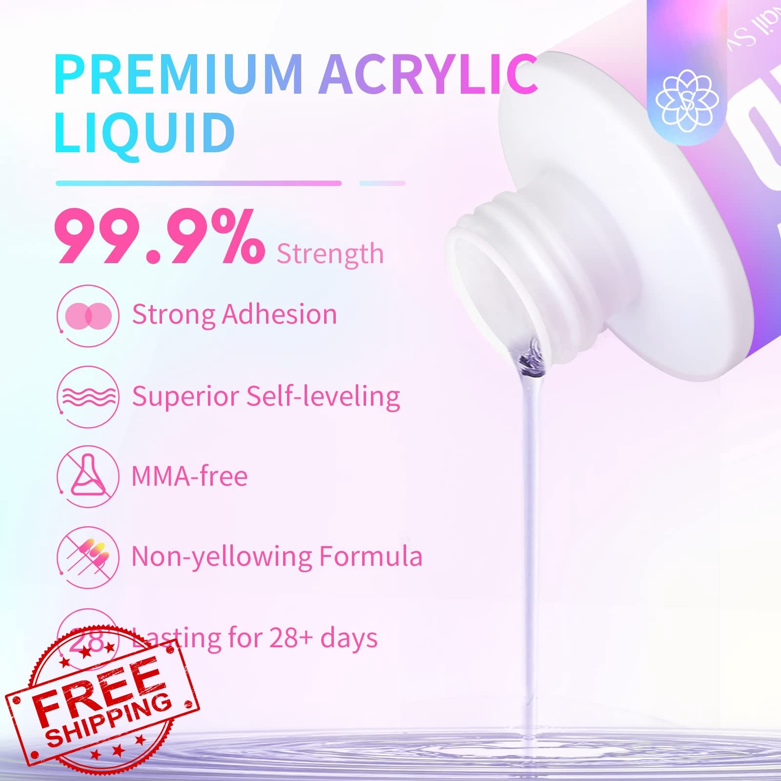 SAVILAND 4.06 oz Monomer Acrylic Nail Liquid – 120ml Acrylic Liquid for Acryl…
