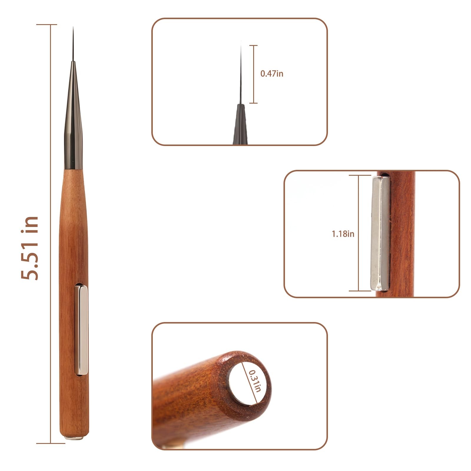 1 Piece 3-in-1 Nail Art Pen, Liner Brush for Fine Detailing and Smooth Lines,…