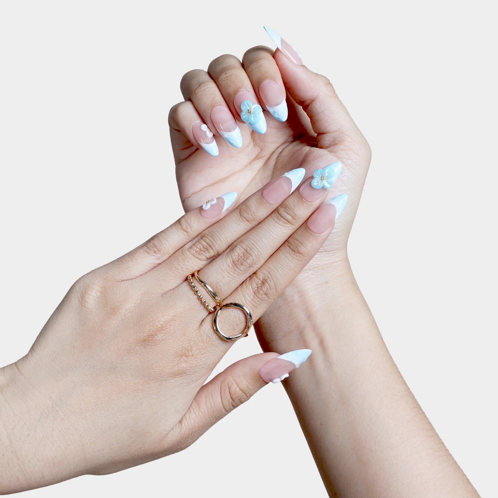 SIYOU Cloud Drift Almond Press-On Nails 10pc